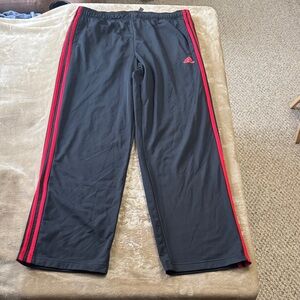 Adidas Black Pants with Red Accents